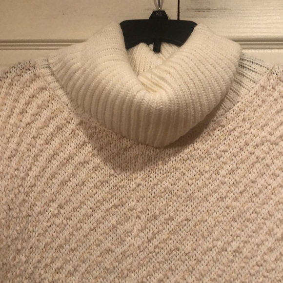 Moon & Madison - Medium -Cowl Neck T Sweater - Cream/Beige - Picture 3 of 6